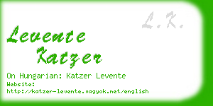 levente katzer business card